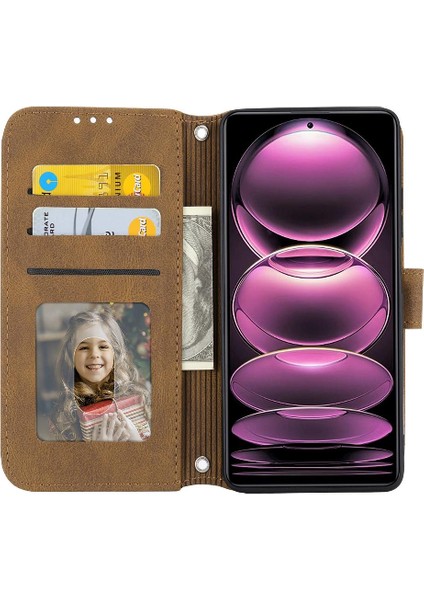 Xiaomi Redmi Not 12 Için Flip Case Pro Artı Cüzdan Kılıf Pu Deri (Yurt Dışından)