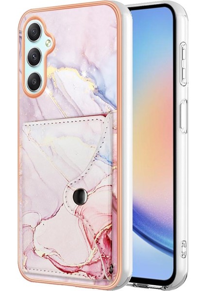 Samsung Galaxy A25 5g Mermer Ince Cüzdan Yumuşak Tpu Tampon Kartı (Yurt Dışından)