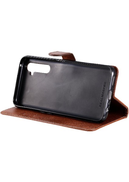 Kart Yuvası Katı ile Realme 6 Pro Iş Cüzdan Telefon Kılıfı Için Flip Case (Yurt Dışından)