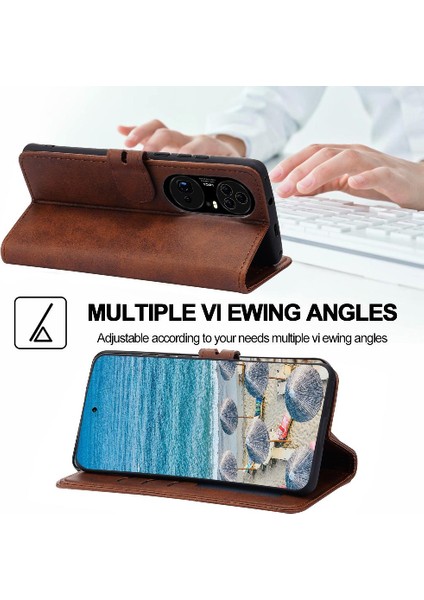 Cüzdan Kılıf Için Huawei P50 Pro Tüm Yuvarlak Koruma Kickstand Manyetik (Yurt Dışından) indirimleri