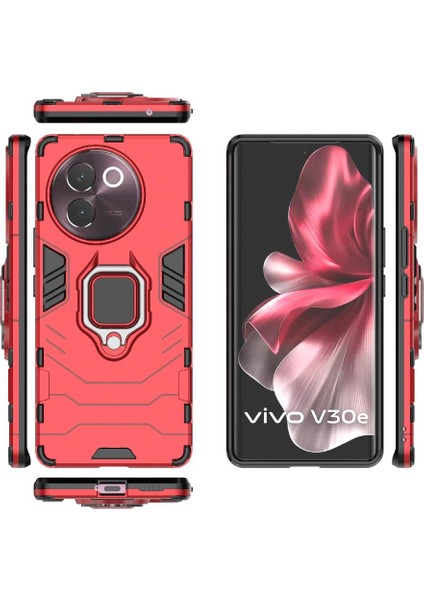 Vivo V30E 5g Için Kılıf 360&DEG; Dönen Halka Darbeye Kapak Askeri Damla (Yurt Dışından)