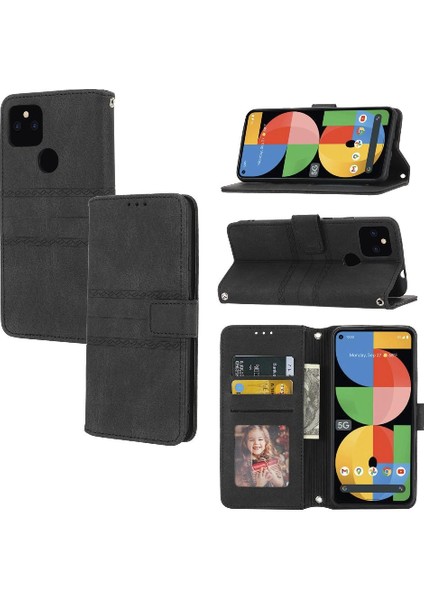 Google Piksel 5 Xl Için Flip Case Manyetik Kapatma Darbeye Koruyucu Pu (Yurt Dışından)