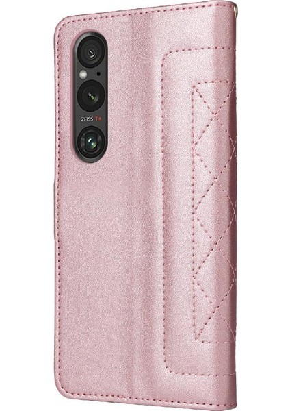 Sony Xperia 1 V Için Flip Case Deri Kılıf Kapak Çevirin Cüzdan Basit (Yurt Dışından)