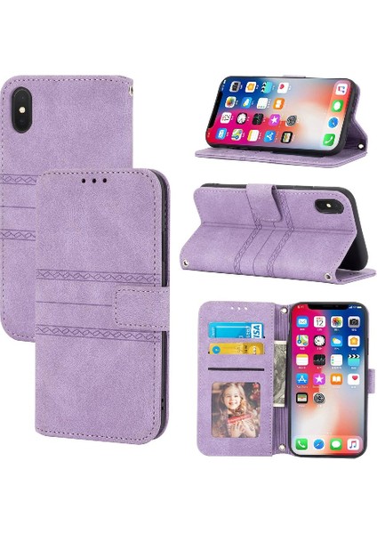 Iphone Xs Max Kickstand Cüzdan Kılıf Darbeye Koruyucu Için Flip Case (Yurt Dışından)