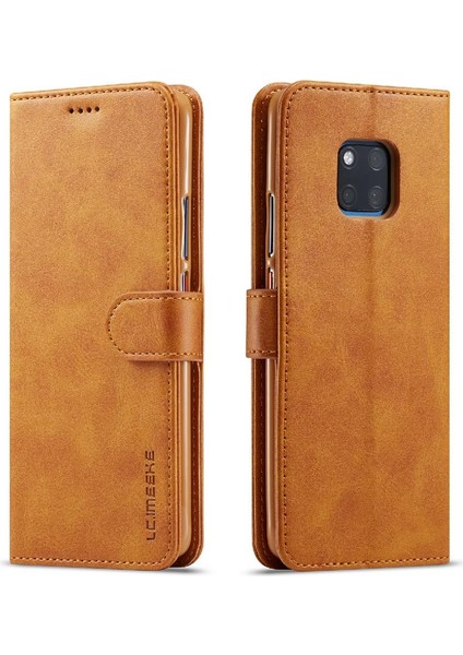 Huawei Mate 20 Için Kılıf Pro Buzağı Doku Yatay Çevir Deri Kılıf (Yurt Dışından)