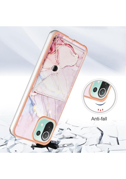 Xiaomi 11 Lite Kart Yuvaları Yumuşak Tpu Tampon Mermer Ince Cüzdan (Yurt Dışından) fırsatları