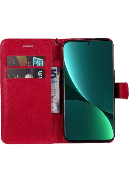 Kart Yuvası Klasik Düz Renk Iş ile Xiaomi 12 Pro Için Flip Case (Yurt Dışından) fırsatları