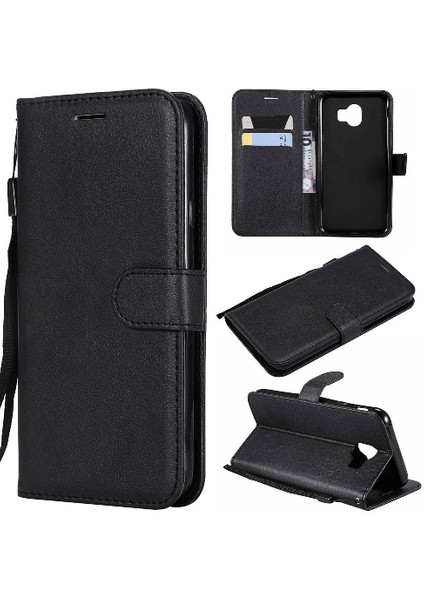 Kart Yuvası Klasik Düz Renk ile Samsung Galaxy J4 2018 Için Flip Case (Yurt Dışından)