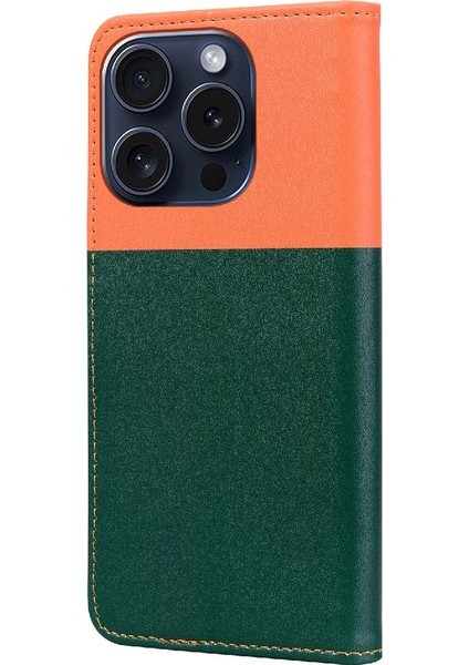 Iphone 15 Için Kılıf Pro Max Deri Kılıf Cüzdan Kapak Kapak Basit Iş (Yurt Dışından)