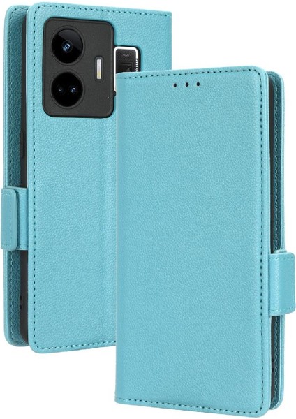 Realme Gt Neo 5 Için Kılıf Pu Deri Cüzdan Kart Yuvaları Tutucu Manyetik Yan (Yurt Dışından)