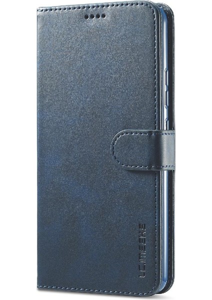 Tutucu ile Realme C35 Için Kılıf Buzağı Doku Yatay Çevir Deri Kılıf (Yurt Dışından)