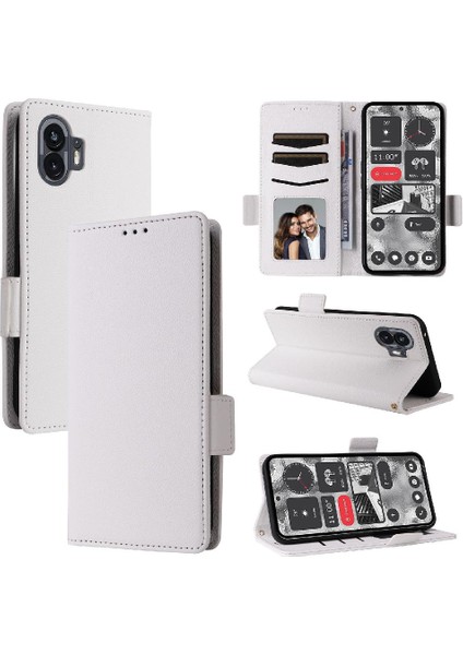 Nothing Kılıf Telefon 2 Pu Deri Yan Toka Kart Yuvaları Tutucu Manyetik (Yurt Dışından)