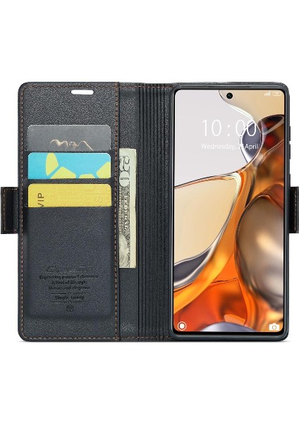 Xiaomi 11T/11T Pro Kickstand Cüzdan Durumda Kart Yuvası Durumda (Yurt Dışından)