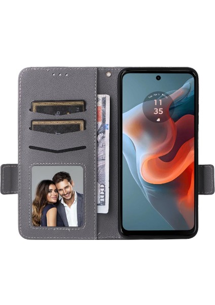 Motorola Moto G34 5g Manyetik Yan Toka Cüzdan Kart Yuvaları Pu (Yurt Dışından) fırsatları