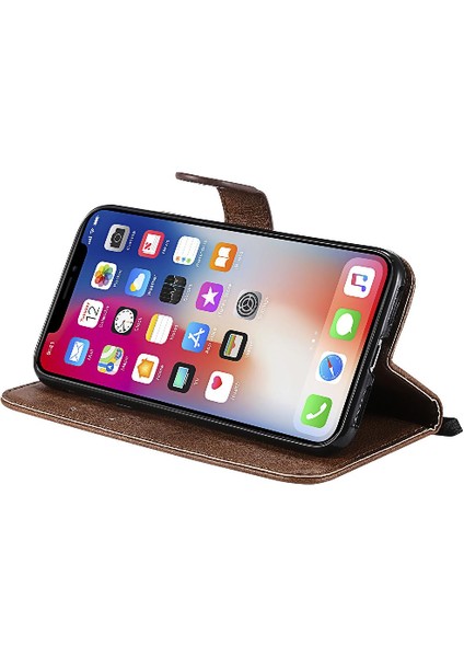 Kart Yuvası Klasik Düz Renk Iş Çantası ile iphone X/xs Için Flip Case (Yurt Dışından)