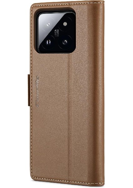 Xiaomi 14 Pro Darbeye Durumda Cüzdan Durumda Kickstand Anti (Yurt Dışından) modelleri