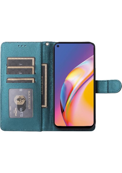 Oppo A94 Basit Iş Için Flip Case Kapak Cüzdan Deri Kılıf (Yurt Dışından)