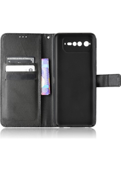 Asus Rog Telefon 6 Kickstand Manyetik Cüzdan Kapak Kart Tutucu Için Kılıf (Yurt Dışından)