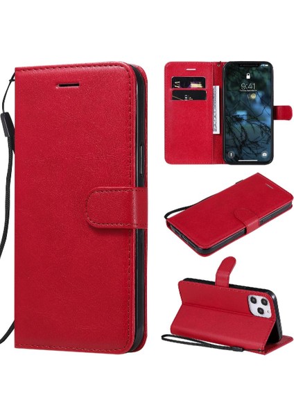Kart Yuvası Cüzdan ile iphone 12 Pro Max Yüksek Kalite Deri Için Flip Case (Yurt Dışından)