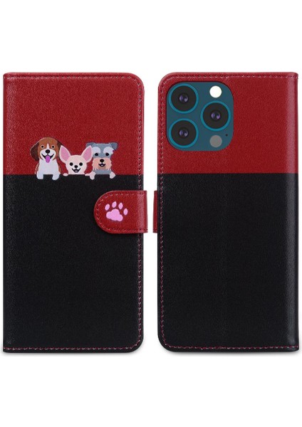 Iphone 13 Için Kılıf Pro / Pro Max Darbeye Cüzdan Kapak Çevirin Deri (Yurt Dışından) modelleri