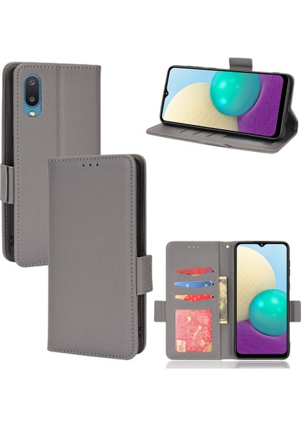Samsung Galaxy A02 Manyetik Pu Deri Kart Yuvaları Tutucu Tarafı Için Kılıf (Yurt Dışından)