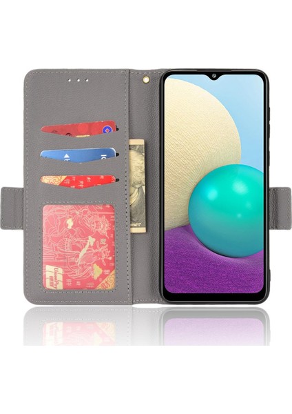 Samsung Galaxy A02 Manyetik Pu Deri Kart Yuvaları Tutucu Tarafı Için Kılıf (Yurt Dışından) fırsatları