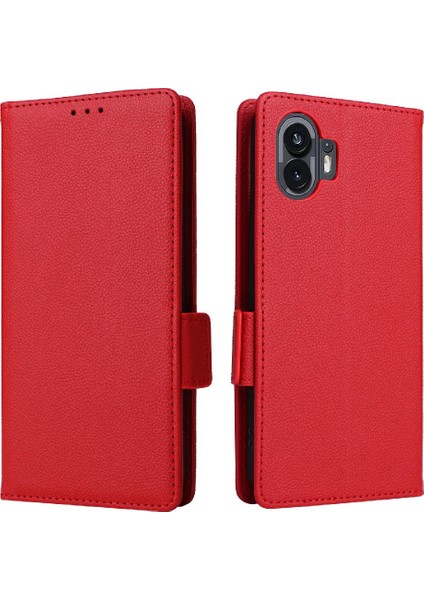 Nothing Kılıf Telefon 2 Pu Deri Yan Toka Kart Yuvaları Tutucu Manyetik (Yurt Dışından)