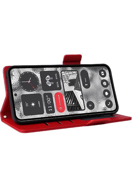 Nothing Kılıf Telefon 2 Pu Deri Yan Toka Kart Yuvaları Tutucu Manyetik (Yurt Dışından)