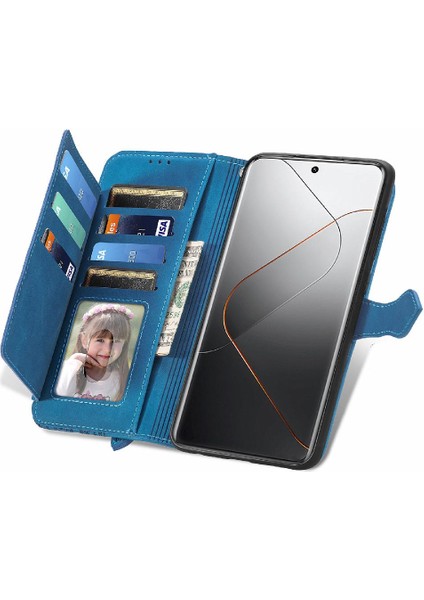 Xiaomi 14 Pro Iş Cüzdan Çok Renkli Kapak Fermuar Tarzı Yuvası (Yurt Dışından) modelleri