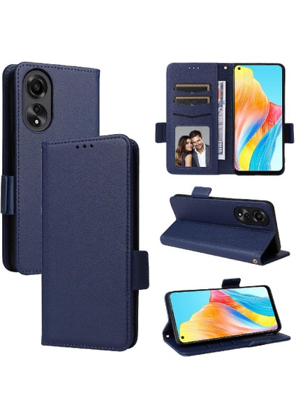 Colorful Shop Oppo Case 4g Manyetik Yan Toka Cüzdan Kart Yuvaları Tutucu Pu Için Kılıf (Yurt Dışından)