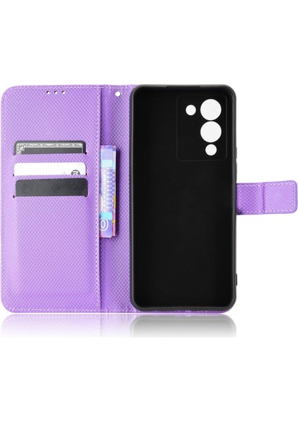 Infinix Not 12 G96 Kapak Için Kılıf Kickstand Kart Tutucu Manyetik Cüzdan (Yurt Dışından)