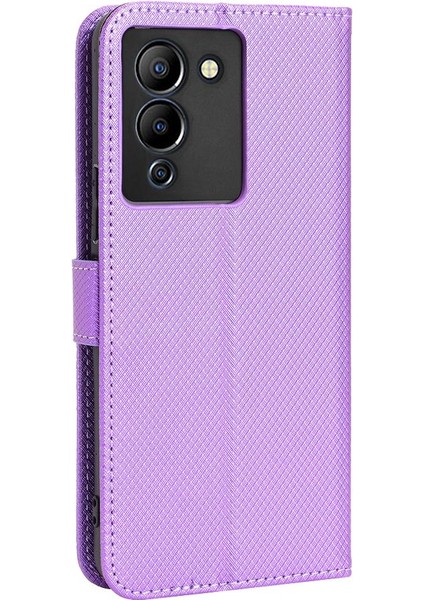 Infinix Not 12 G96 Kapak Için Kılıf Kickstand Kart Tutucu Manyetik Cüzdan (Yurt Dışından)