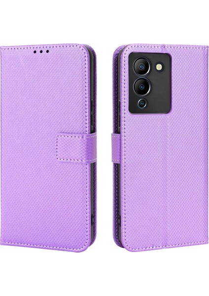 Infinix Not 12 G96 Kapak Için Kılıf Kickstand Kart Tutucu Manyetik Cüzdan (Yurt Dışından)