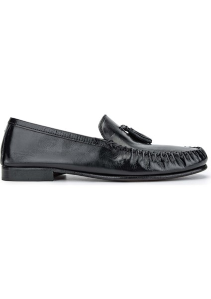 Erkek Deri Siyah Loafer Ayakkabı 1018 9916 Erk Ayk Y24 Nero
