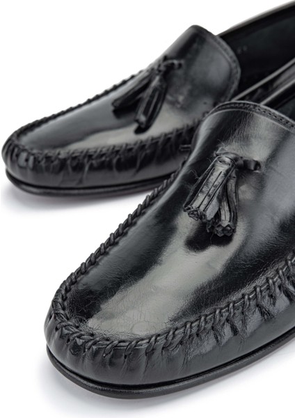 Erkek Deri Siyah Loafer Ayakkabı 1018 9916 Erk Ayk Y24 Nero fırsatları