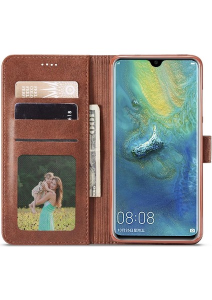 Colorful Shop Huawei Mate 20 Için Kart Yuvaları Cüzdan Tutucu ile Buzağı Doku Flip (Yurt Dışından)