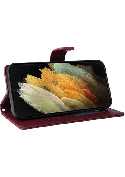 Samsung Galaxy S21 Ultra Darbeye Deri Kılıf Için Flip Case Basit (Yurt Dışından) indirimleri