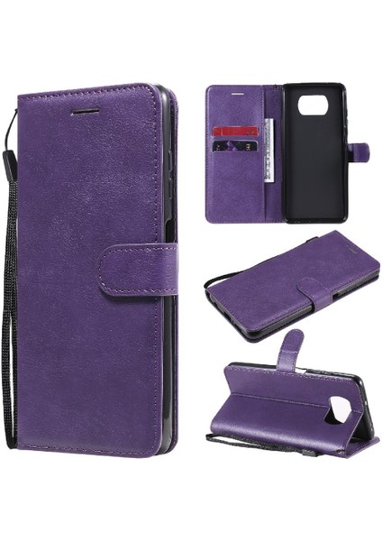 Kart Yuvası ile Xiaomi Poco X3 Nfc Için Flip Case Yüksek Kalite Deri Telefon (Yurt Dışından)