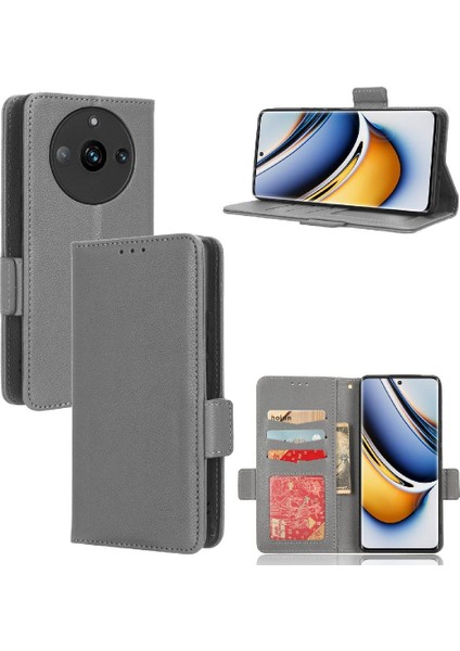Realme 11 Pro 5g Pu Deri Manyetik Cüzdan Kart Yuvaları Tutucu Için Kılıf (Yurt Dışından)