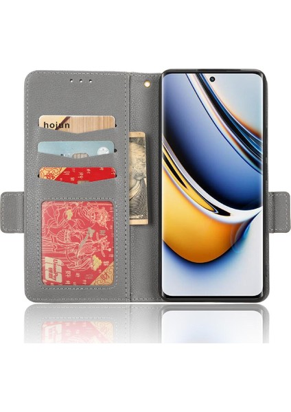 Realme 11 Pro 5g Pu Deri Manyetik Cüzdan Kart Yuvaları Tutucu Için Kılıf (Yurt Dışından)