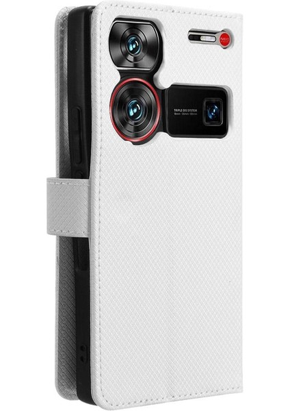 Nubia Z60 Ultra Kart Tutucu Manyetik Cüzdan Kapak Kickstand Için Kılıf (Yurt Dışından)