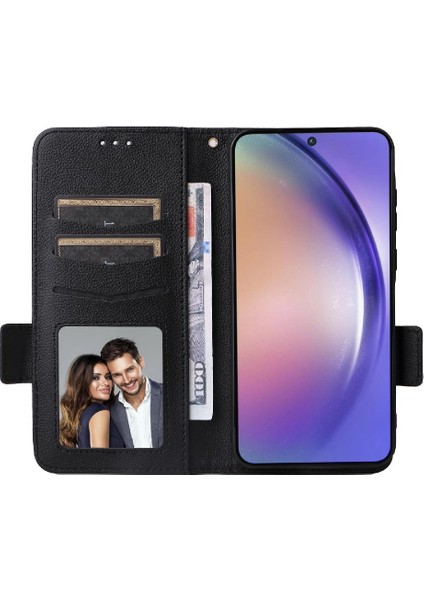 Samsung Galaxy Case 5g Yan Toka Pu Deri Manyetik Cüzdan Kart (Yurt Dışından) modelleri