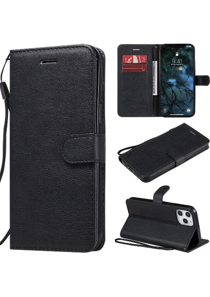 Kart Yuvası Cüzdan ile iphone 12 Pro Max Yüksek Kalite Deri Için Flip Case (Yurt Dışından)