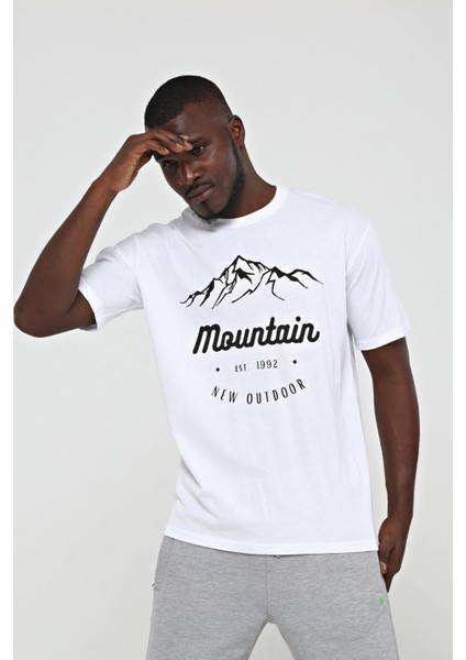 Montain T-Shirt Beyaz