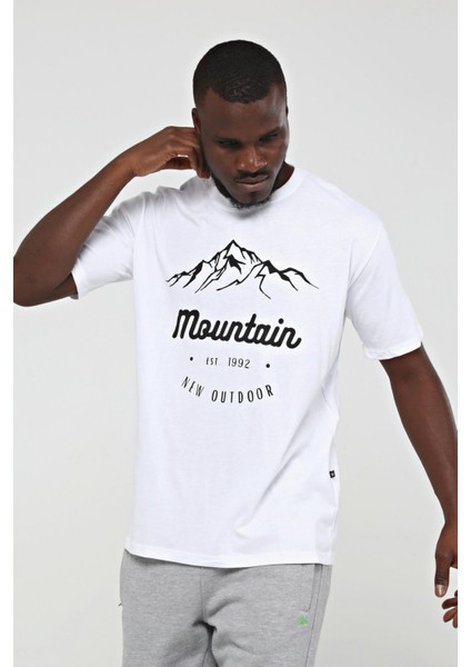 Montain T-Shirt Beyaz