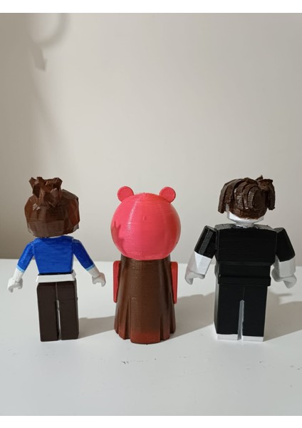 3'lü Roblox Karakter Figürleri Boy, Girl Bacon ve Piggy