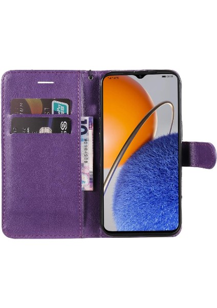 Kart Yuvası ile Huawei Nova Y61 Için Flip Case Iş Cüzdan Telefon Kılıfı (Yurt Dışından)