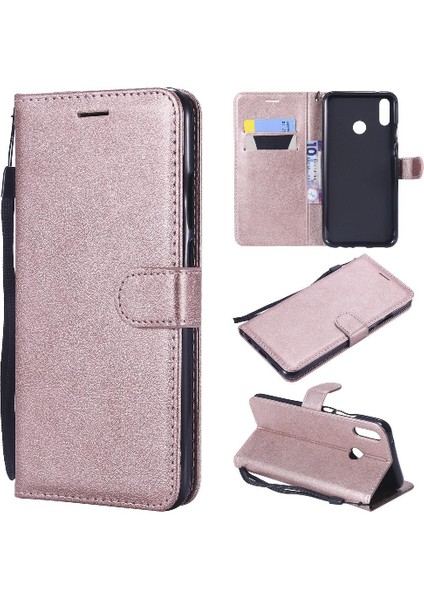 Kart Yuvası ile Huawei Y9 2019 Için Flip Case Iş Cüzdan Telefon Kılıfı (Yurt Dışından)