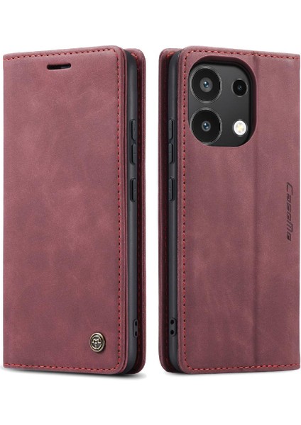 Xiaomi Redmi Not 13 Için Flip Case 4g Vintage Pu Deri Cüzdan Çevir Folio (Yurt Dışından)