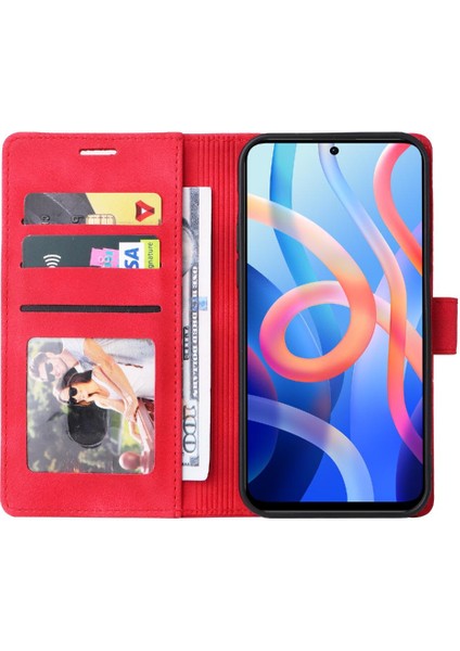 Colorful Shop Xiaomi Redmi Not 11 Için Flip Case 5g Kapak Çevirin Darbeye Cüzdan Basit (Yurt Dışından)